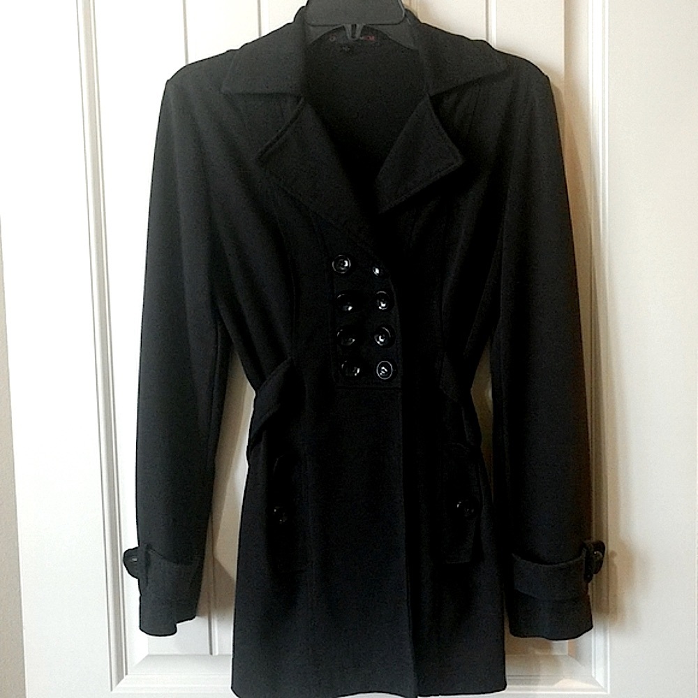 HeartSoul pea jacket. Button closure & mock pockets for dress or casual attire. - Picture 10 of 11